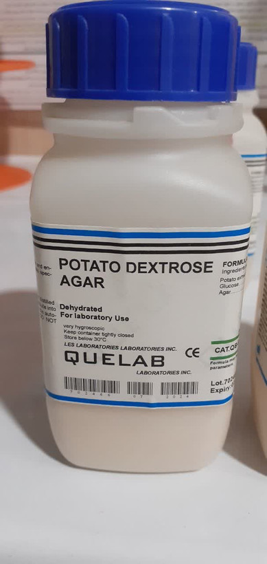 محیط کشت پوتیتو دکستروز آگار(PDA)۱۰۰ گرمی کمپانی کیولب(Q lab)کانادایی