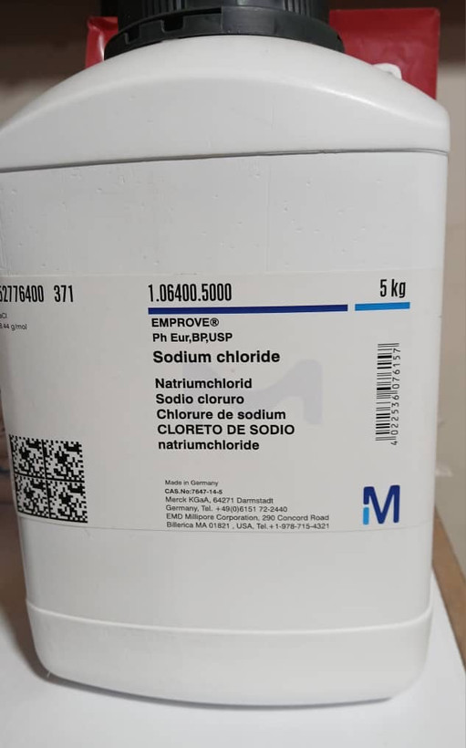 سدیم کلراید(نمک آزمایشگاهی) ۵ کیلویی کمپانی مرک(Merck) آلمان